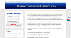Desktop Screenshot of healthcare-administration-degree.net