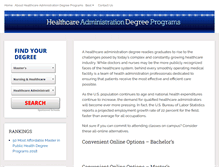 Tablet Screenshot of healthcare-administration-degree.net